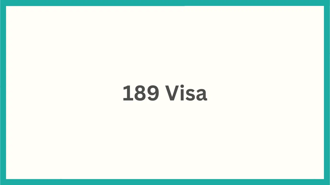 189 Visa