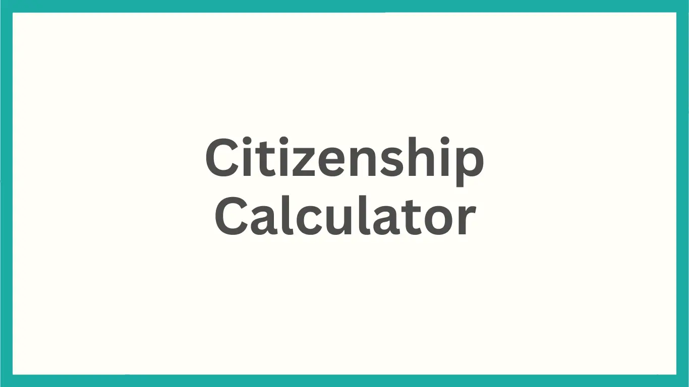 Australian Citizenship Calculator