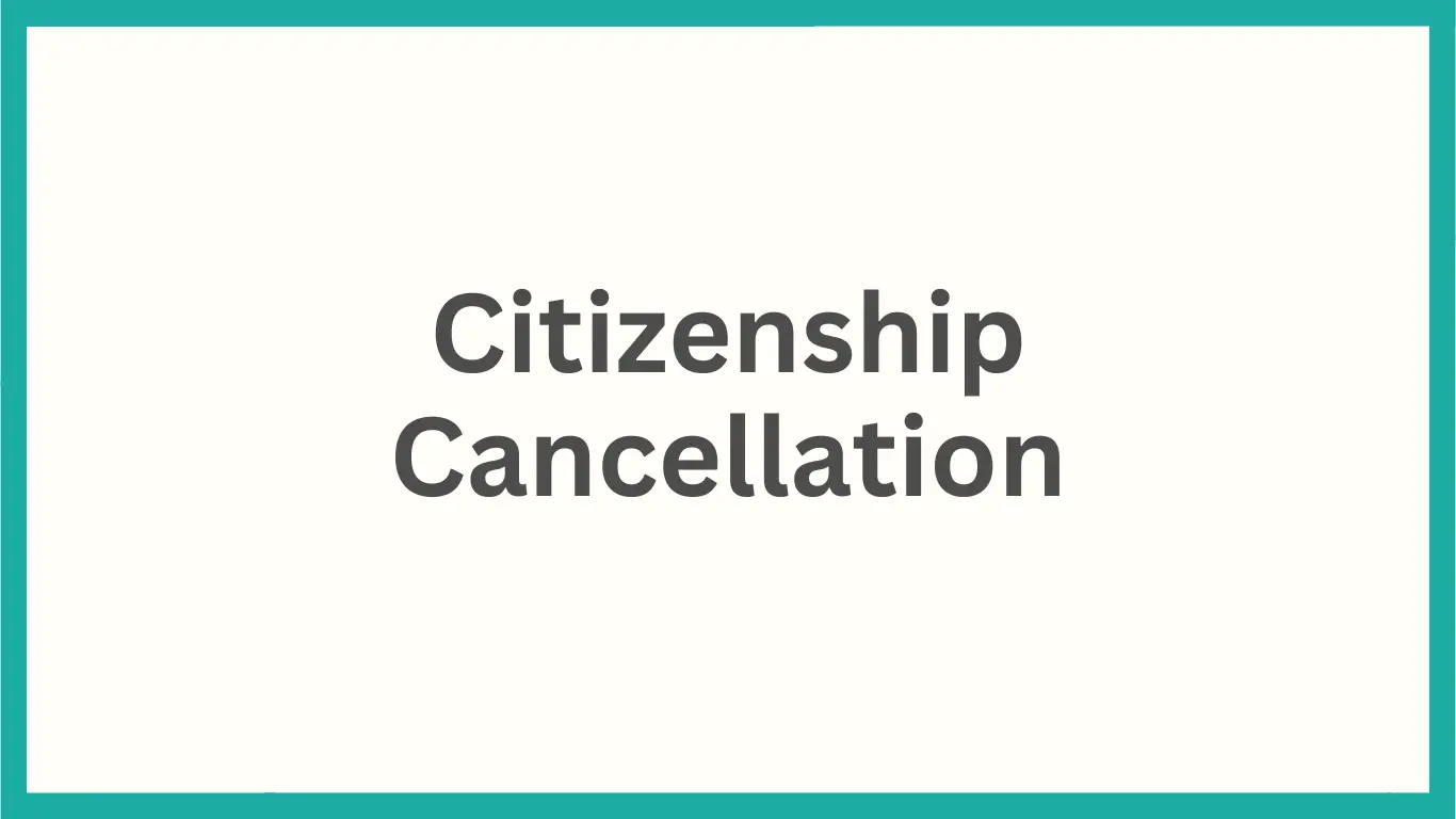 Australian Citizenship Cancellation
