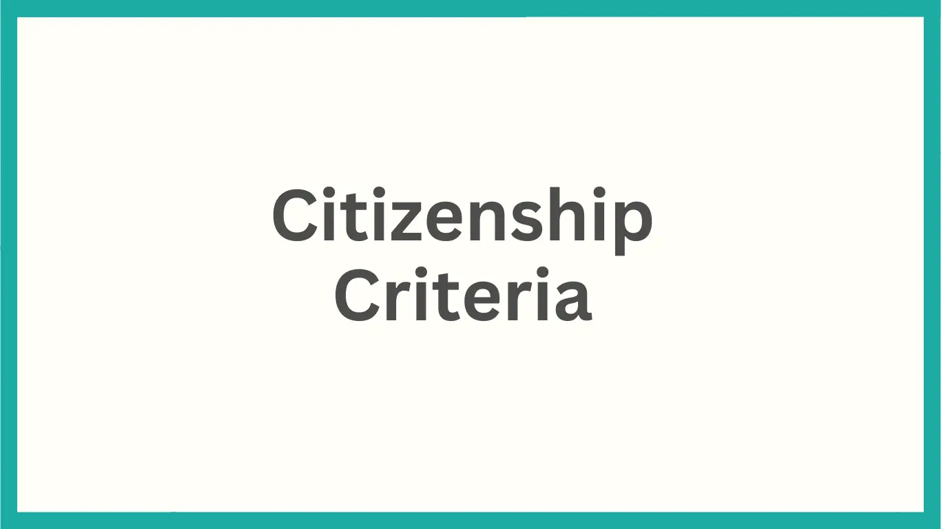 Australian Citizenship Criteria