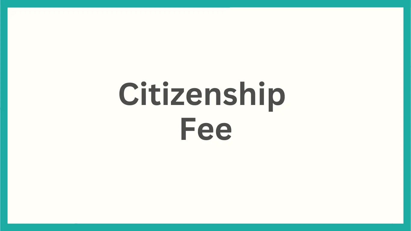 Australian Citizenship Fee