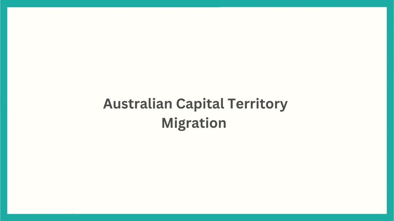 Australian Capital Territory Migration