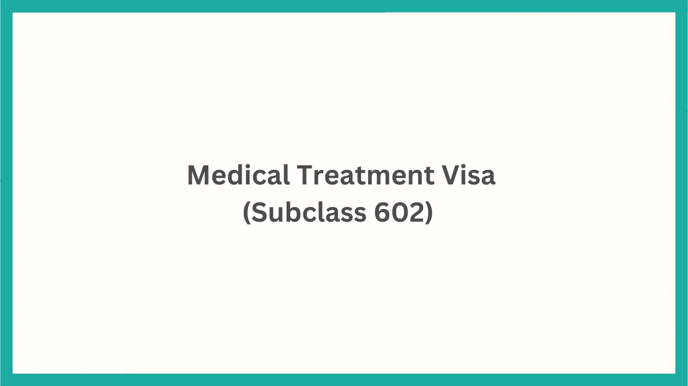 Medical Treatment Visa