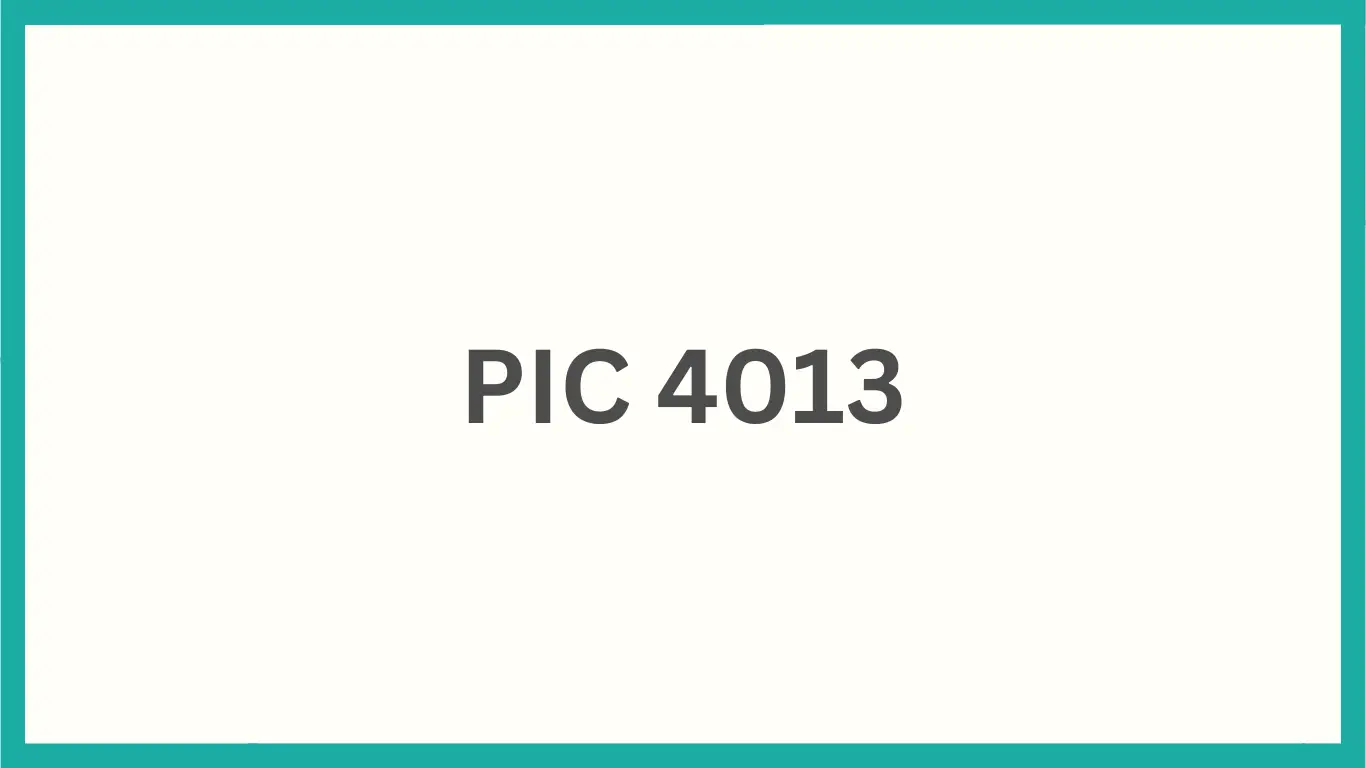 PIC 4013