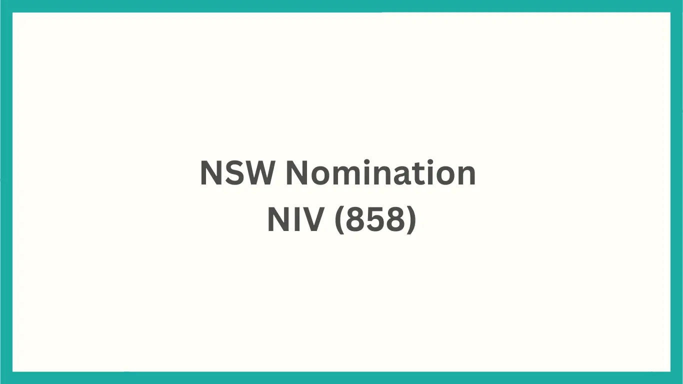 NSW Nomination NIV