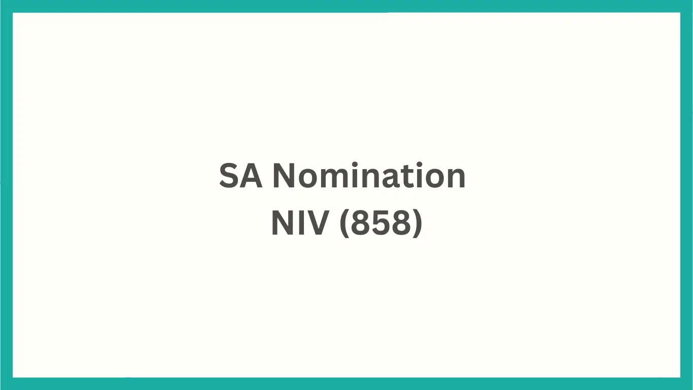 SA Nomination NIV