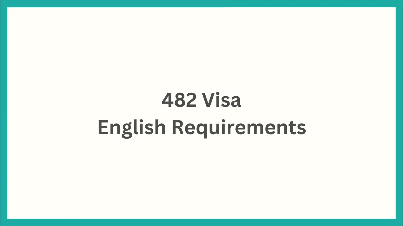 482 English Requirements