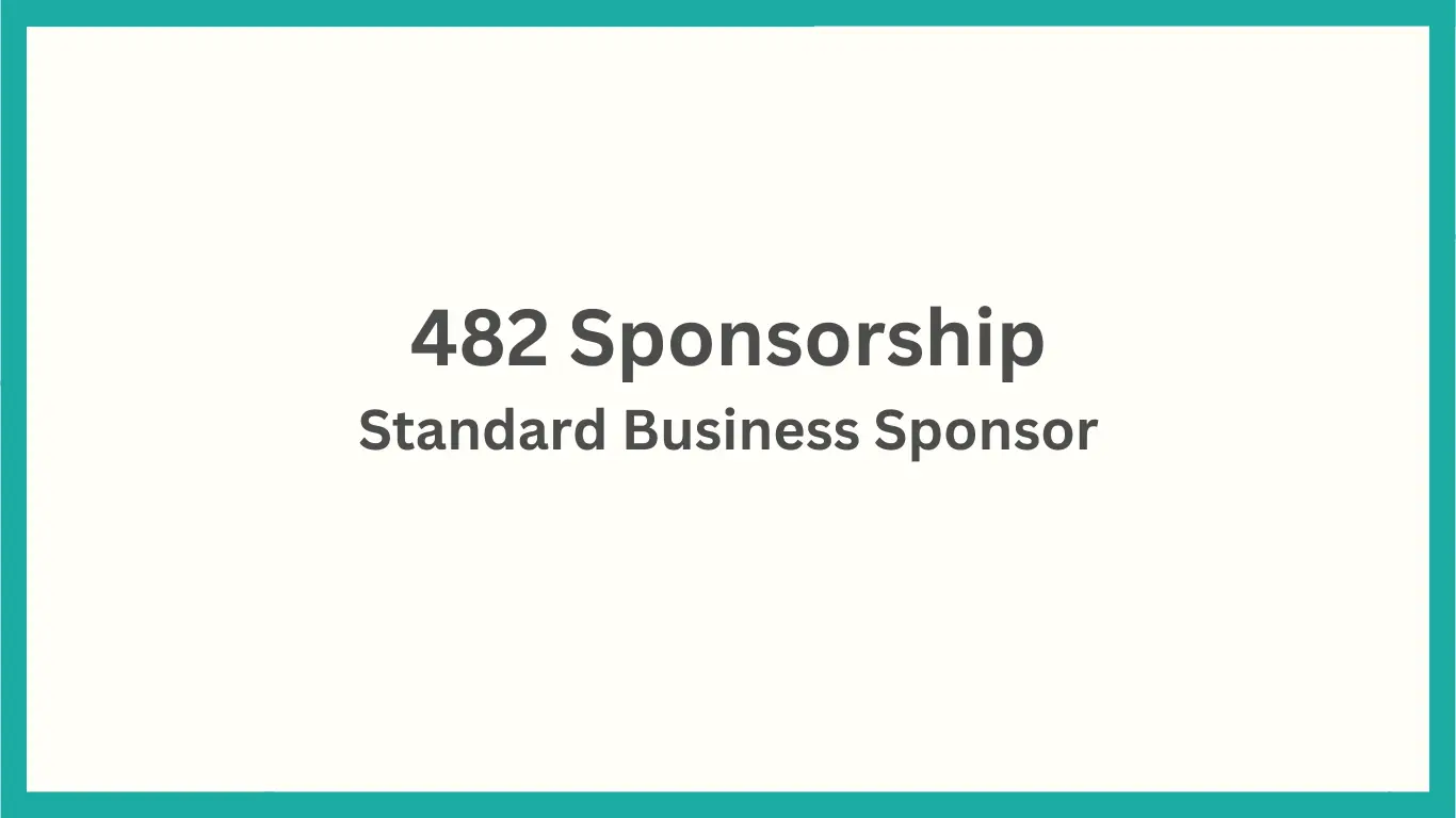 482 Sponsorship